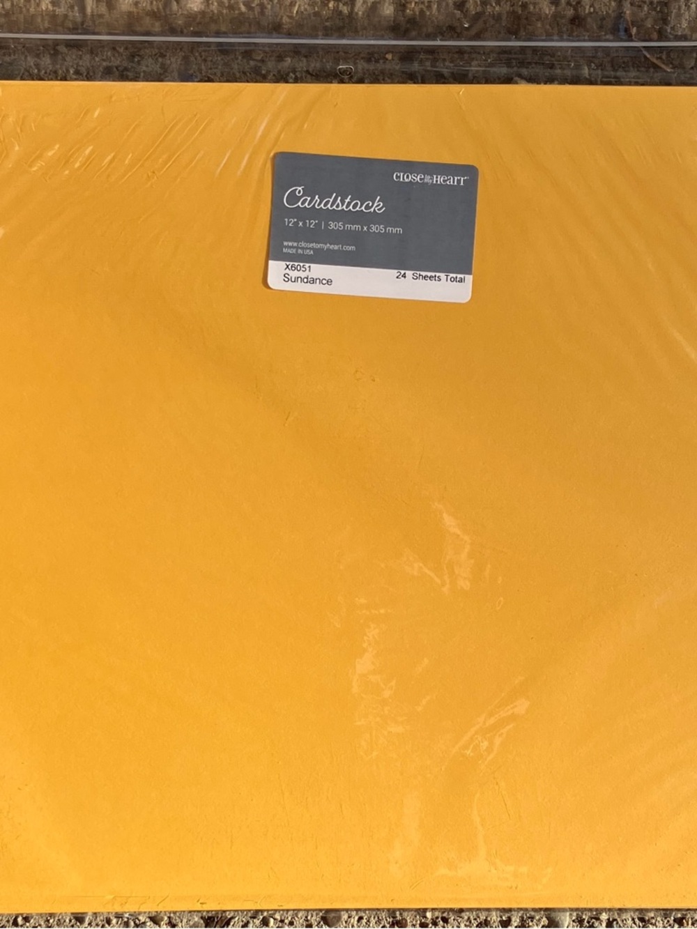 Close to My Heart Sundance Cardstock - Yellow 12" x 12"
